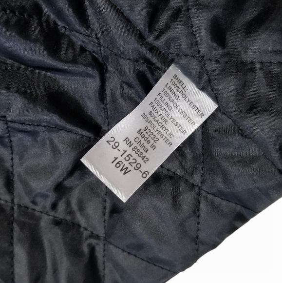 New Woman Within Black Warm Jacket Woman Size 16W - Picture 8 of 8